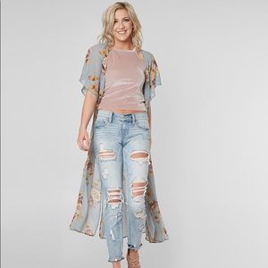 Coco + Jaimeson Mint Floral Duster